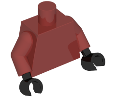 Torso Jacket with Black Straps, Brown Belt with Silver Buckle and Silver Zipper Pattern (Arsenal) / Dark Red Arms / Black Hands