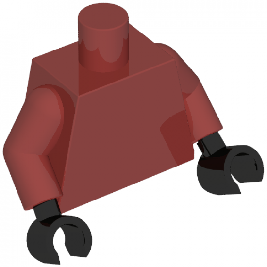 Torso Jacket with Black Straps, Brown Belt with Silver Buckle and Silver Zipper Pattern (Arsenal) / Dark Red Arms / Black Hands