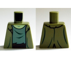 Torso Jacket Ragged with Sand Green T-Shirt with Reddish Brown Waist Sash Pattern (Zombie)