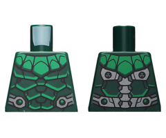 Torso Armor, Green Collar and Highlights, Silver Belt and Electrical Contacts on Back Pattern