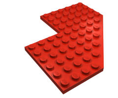 Wedge, Plate 10 x 10 with 4 x 4 Cutout and Cut Corner