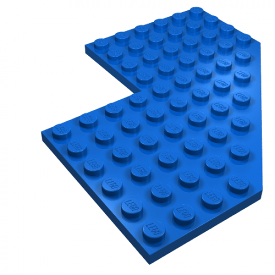 Wedge, Plate 10 x 10 with 4 x 4 Cutout and Cut Corner