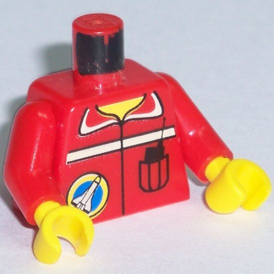 Torso Space Port Logo and Radio in Pocket Pattern / Red Arms / Yellow Hands