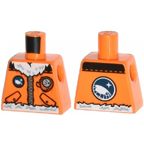 Torso Arctic Explorer Logo with Zipper and White Fur Trim Pattern