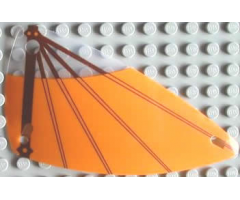 Plastic Triangle 6 x 12 Wing with Brown Spars and Orange Cloth Pattern