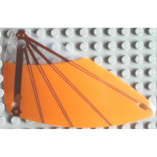 Plastic Triangle 6 x 12 Wing with Brown Spars and Orange Cloth Pattern