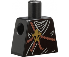 Torso Ninjago Brown Rope, Gold Medallion and Black Undershirt Pattern