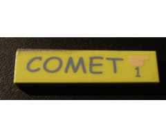Tile 1 x 4 with 'COMET' and '1' Pattern (Sticker) - Set 5941
