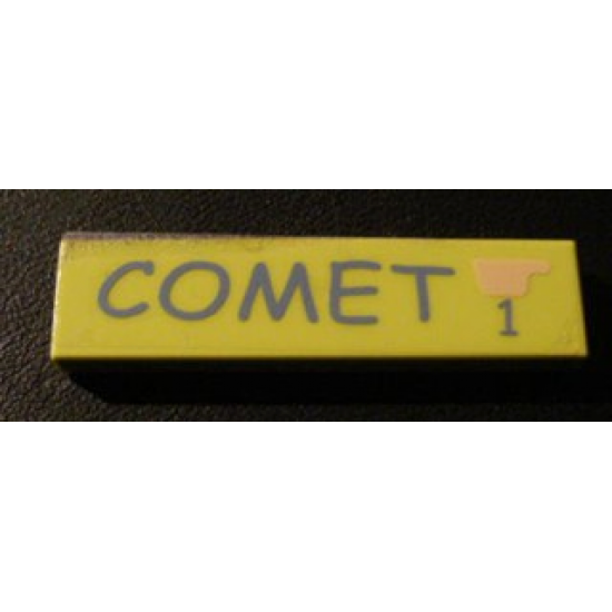 Tile 1 x 4 with 'COMET' and '1' Pattern (Sticker) - Set 5941
