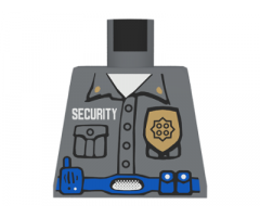 Torso Security Guard, Gold Badge, Blue Belt w/Radio Pattern