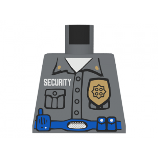 Torso Security Guard, Gold Badge, Blue Belt w/Radio Pattern