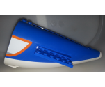 Aircraft Fuselage Curved Aft Section with White Base with Orange, Light Bluish Gray and White Pattern on Both Sides (Stickers) - Set 60104