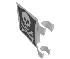 Flag 2 x 2 Square with Skull and Crossbones (Jolly Roger) Pattern on Both Sides