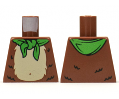 Torso Bright Green Bandana, Tan Stomach and Chest Fur Pattern
