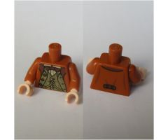 Torso Harry Potter Suit over Dark Tan Vest and White Shirt with Reddish Brown Bow Tie Pattern / Dark Orange Arms / Light Nougat Hands