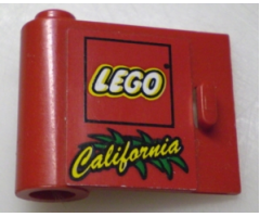 Door 1 x 3 x 2 Left with LEGO Logo and Yellow 'California' Pattern (Sticker) - Set 3442