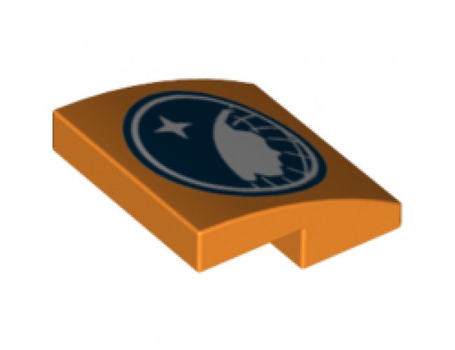 Slope, Curved 2 x 2 with Dark Blue and White Arctic Explorer Logo Pattern