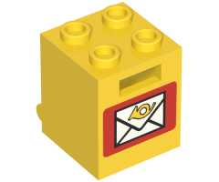 Container Box 2 x 2 x 2 with Mail Envelope Pattern