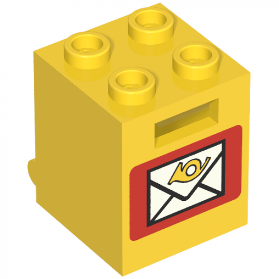 Container Box 2 x 2 x 2 with Mail Envelope Pattern