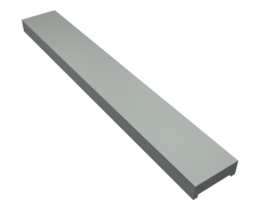Train Level Crossing Center Rail Cap Insert 2 x 14 x 2/3