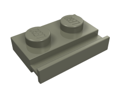 Plate, Modified 1 x 2 with Door Rail
