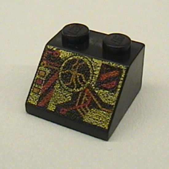 Slope 45 2 x 2 with RoboForce Gold and Red Display and Circuitry Pattern