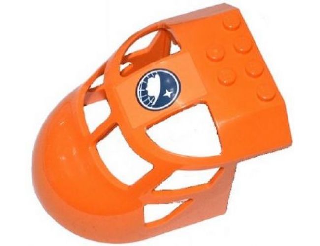 Aircraft Fuselage Curved Forward 6 x 8 Top with Arctic Explorer Logo Pattern (Sticker) - Sets 60034 / 60064