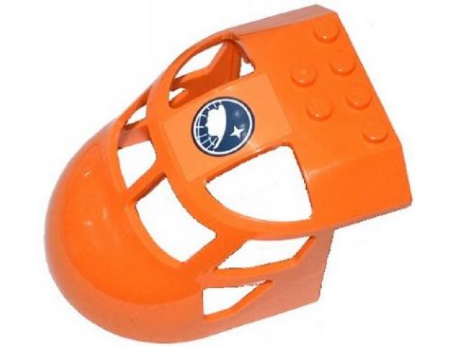 Aircraft Fuselage Curved Forward 6 x 8 Top with Arctic Explorer Logo Pattern (Sticker) - Sets 60034 / 60064