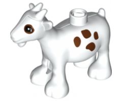 Duplo, Animal Goat with Dark Brown Spots Pattern