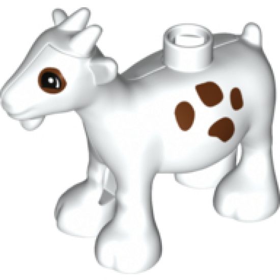 Duplo, Animal Goat with Dark Brown Spots Pattern