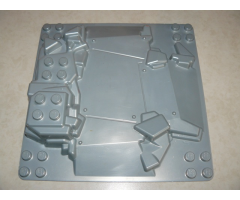 Duplo, Baseplate Raised 12 x 12 with Four Studs in Each Corner Sloped (Set 7441)