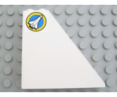 Slope 55 6 x 1 x 5 with Shuttle and Yellow Circle Pattern Left (Sticker) - Set 6456