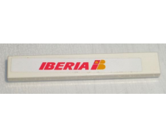 Tile 1 x 6 with Red Iberia Logo Pattern (Sticker) - Set 4032-4