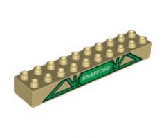 Duplo, Brick 2 x 10 with Green Lattice Pattern and Knapford Logo