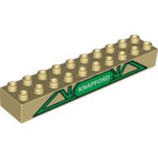 Duplo, Brick 2 x 10 with Green Lattice Pattern and Knapford Logo