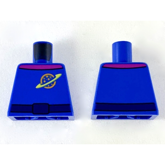 Torso Space Ringed Planet, Purple Collar and Dark Blue Belt Pattern