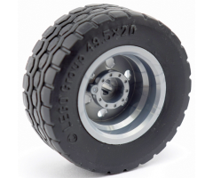 Wheel & Tire Assembly 30.4mm D. x 20mm with No Pin Holes and Reinforced Rim with Black Tire 49.5 x 20 (56145 / 15413)