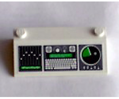 Slope 33 3 x 6 with Inner Walls with Computer/Radar Console Pattern (Sticker) - Set 7237