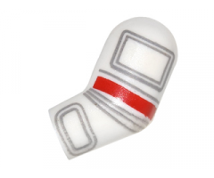 Arm, Left with Astronaut Spacesuit Panels and Red Stripe Pattern