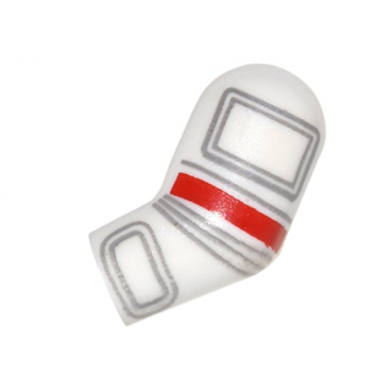 Arm, Left with Astronaut Spacesuit Panels and Red Stripe Pattern