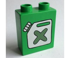 Duplo, Brick 1 x 2 x 2 with Fuel Container Pattern