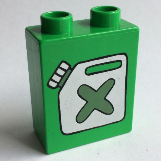 Duplo, Brick 1 x 2 x 2 with Fuel Container Pattern