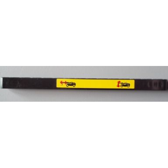 Technic, Liftarm 1 x 15 Thick with Forklift Arm and Double Arrows Pattern (Sticker) - Set 8295