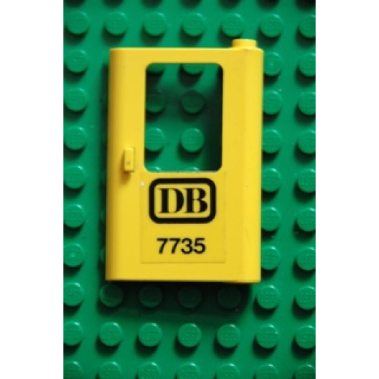 Door 1 x 4 x 5 Train Right with Black 'DB 7735' Pattern (Sticker) - Set 7735