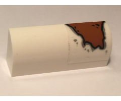 Slope, Curved 1 x 4 x 1 1/3 with Rust Large Pattern (Sticker) - Set 10274