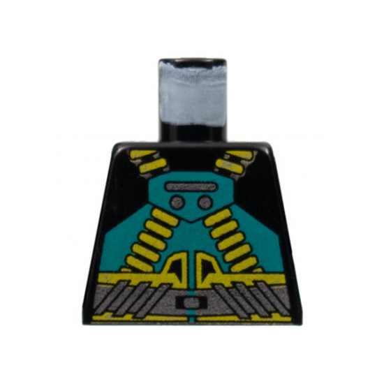 Torso Aquazone Aquaraider Dark Turquoise and Yellow Crossed Belts Pattern