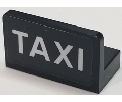 Panel 1 x 2 x 1 with White 'TAXI' on Black Background Pattern (Sticker) - Set 76057