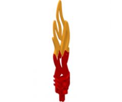 Bionicle Weapon Toa Flame Sword 2 x 12 with 2 Pin Holes and Marbled Bright Light Orange Pattern
