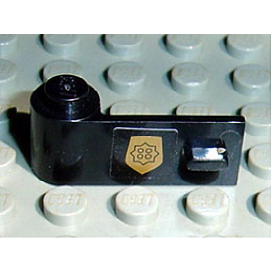 Door 1 x 3 x 1 Left with World City Gold Police Badge Pattern (Sticker) - Set 7032