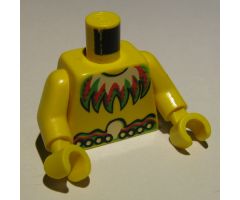 Torso Pirate Islanders with Feather Necklace Pattern / Yellow Arms / Yellow Hands